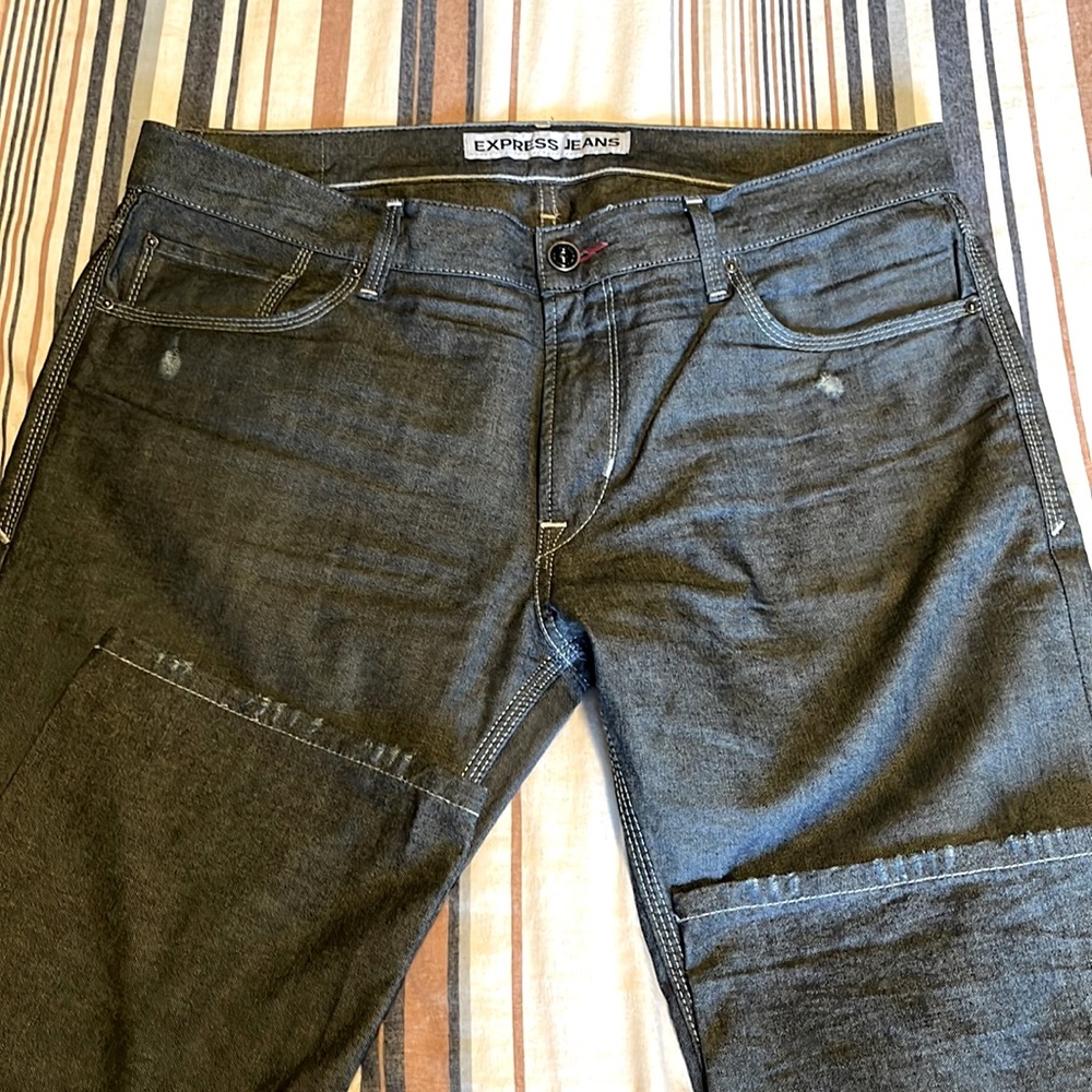 Express Rocco Slim Straight Grey Denim
